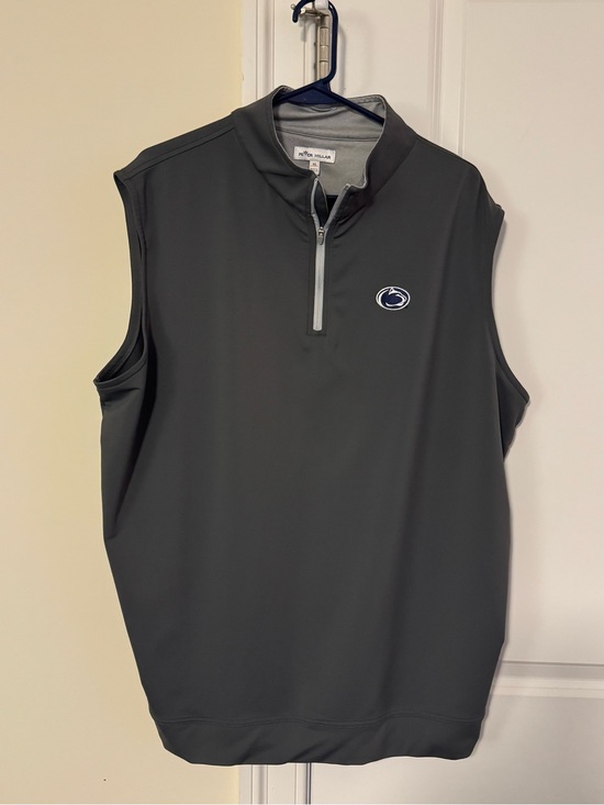 Peter Millar Other - Peter Millar - Gray Penn State Sleeveless Quarter-Zip Vest - Men’s XL